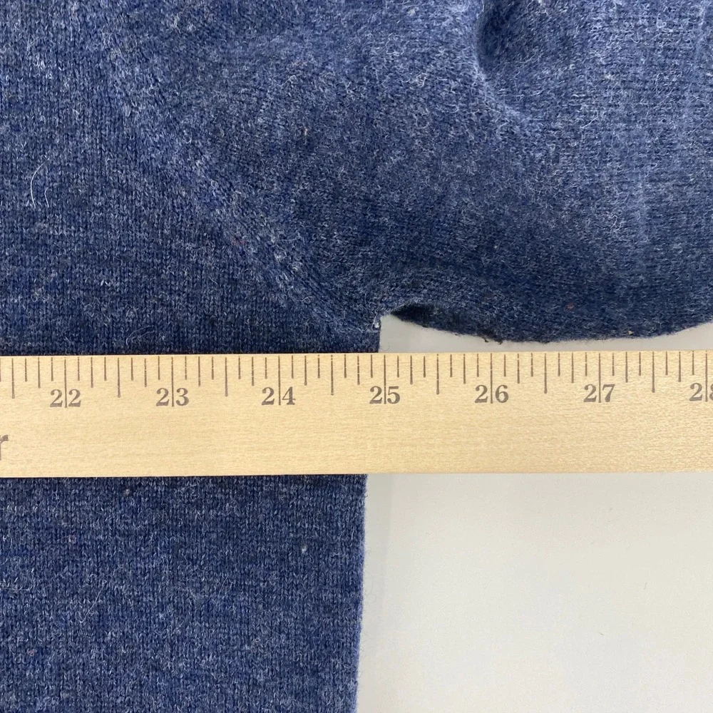 Jos. A. Bank Sweater Mens XXL Blue Lambswool Quarter 1/4 Zip Diamond Geometric